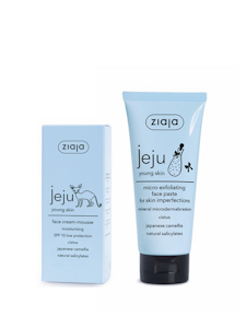 Ziaja Jeju kasvovoide+kuorinta 50+75ml tuplapakkaus