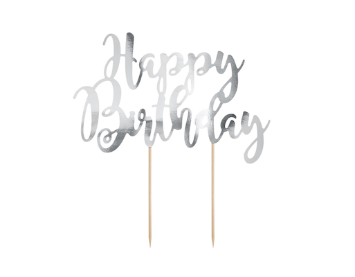Kakunkoriste Happy Birthday hopea 22,5cm