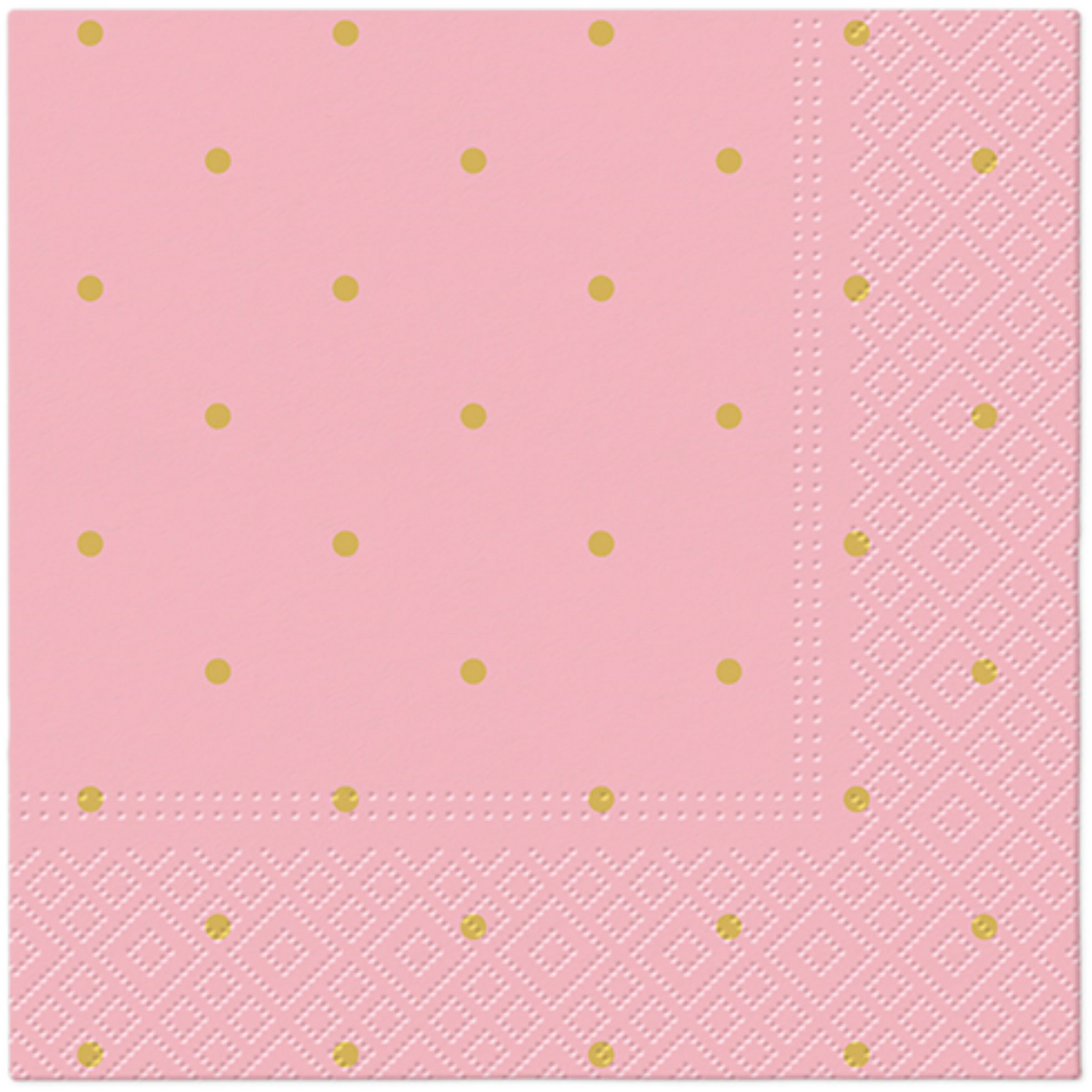 Ilmapallokeskus lautasliina kullanväriset pilkut 33x33cm 20kpl