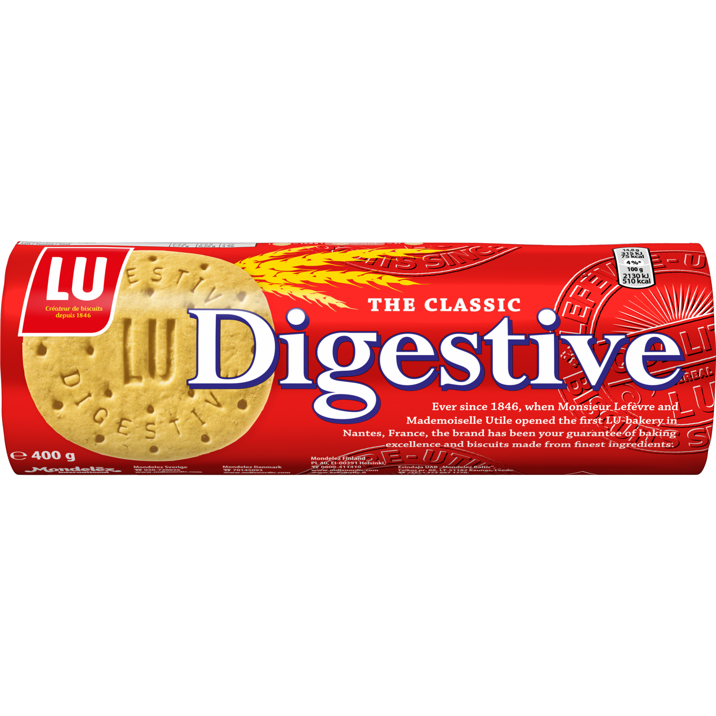 LU Digestive keksi 400g classic PUOLILAVA