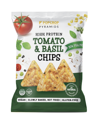 Popcrop proteiinisipsi 60g tomaatti-basilika