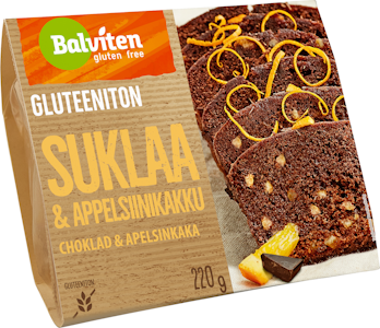 Balviten gluteeniton suklaa-appelsiinikakku 220g