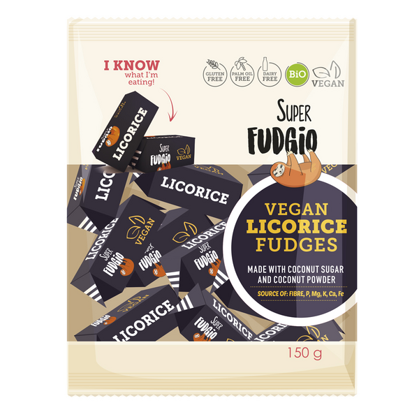 Super Fudgio maidoton lakritsitoffee 150g luomu