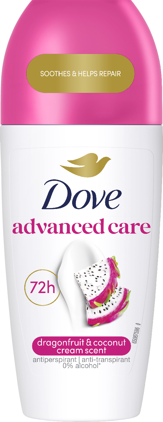 Dove 72h Advanced Care Dragonfruit & Coconut Antiperspirantti Deodorantti Roll-on  50 ml