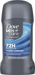 Dove Men+Care 72h Advanced Clean Comfort Antiperspirantti Deodorantti Stick mukana kosteusvoide 50 M