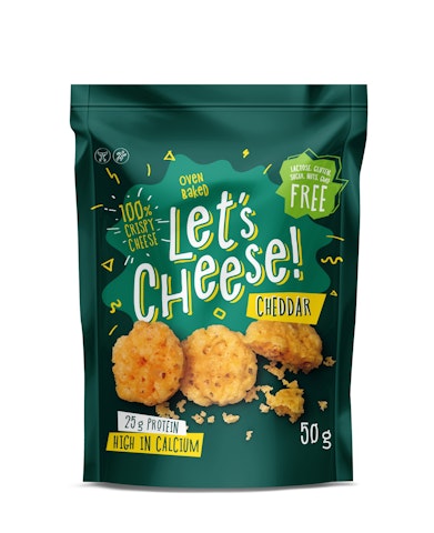 Let's Cheese Cheddar 50g uunissa paistettu juusto