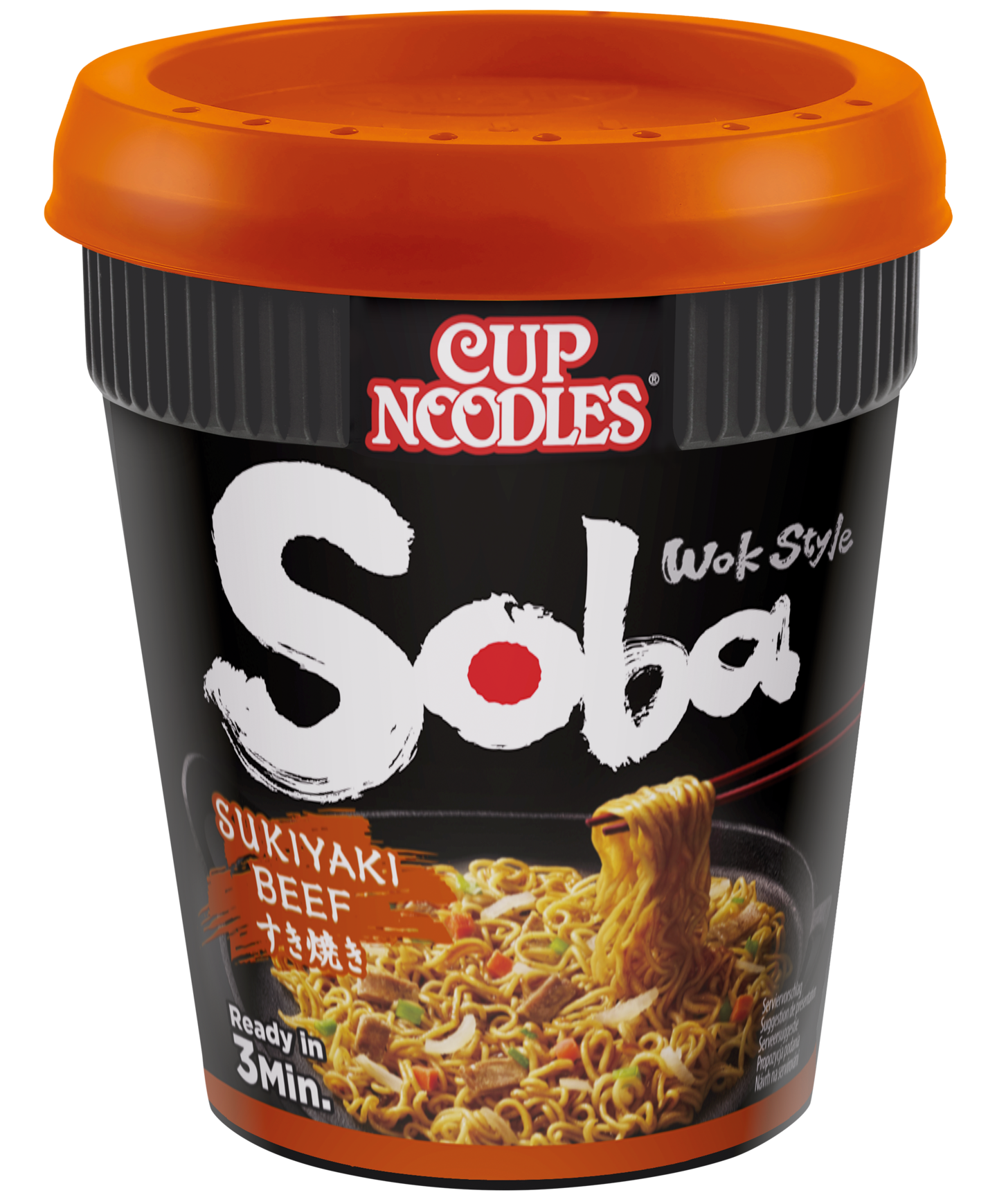 Nissin Soba Cup Nuudeleita yakisobakastikkeessa Sukiyaki beef 89g