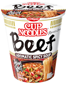 Nissin Cup Noodles 5 Spices Naudanliha pikanuudelikeitto 64g