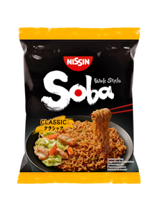 Nissin Soba Bag 109g Classic vehnäpikanuudeli Yakisoba maustekastikkeella