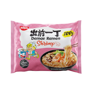 Nissin 100g Demae Ramen Katkaravunmakuinen Ramen-pikanuudelikeitto