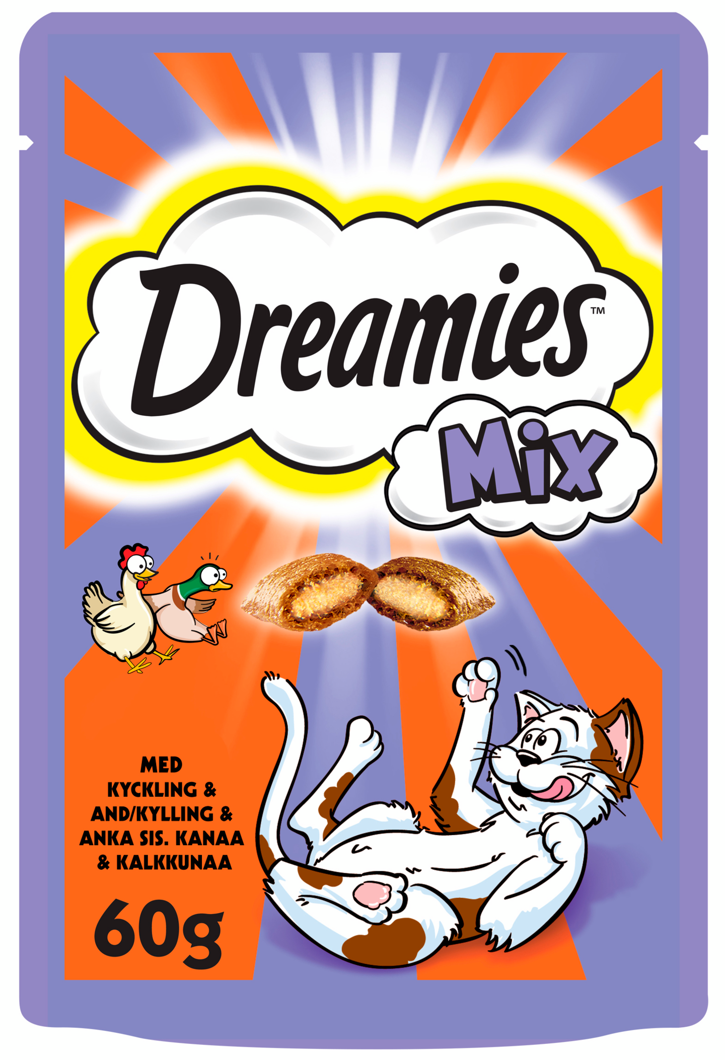 Dreamies Mix  kissanherkku kana&ankka 60g