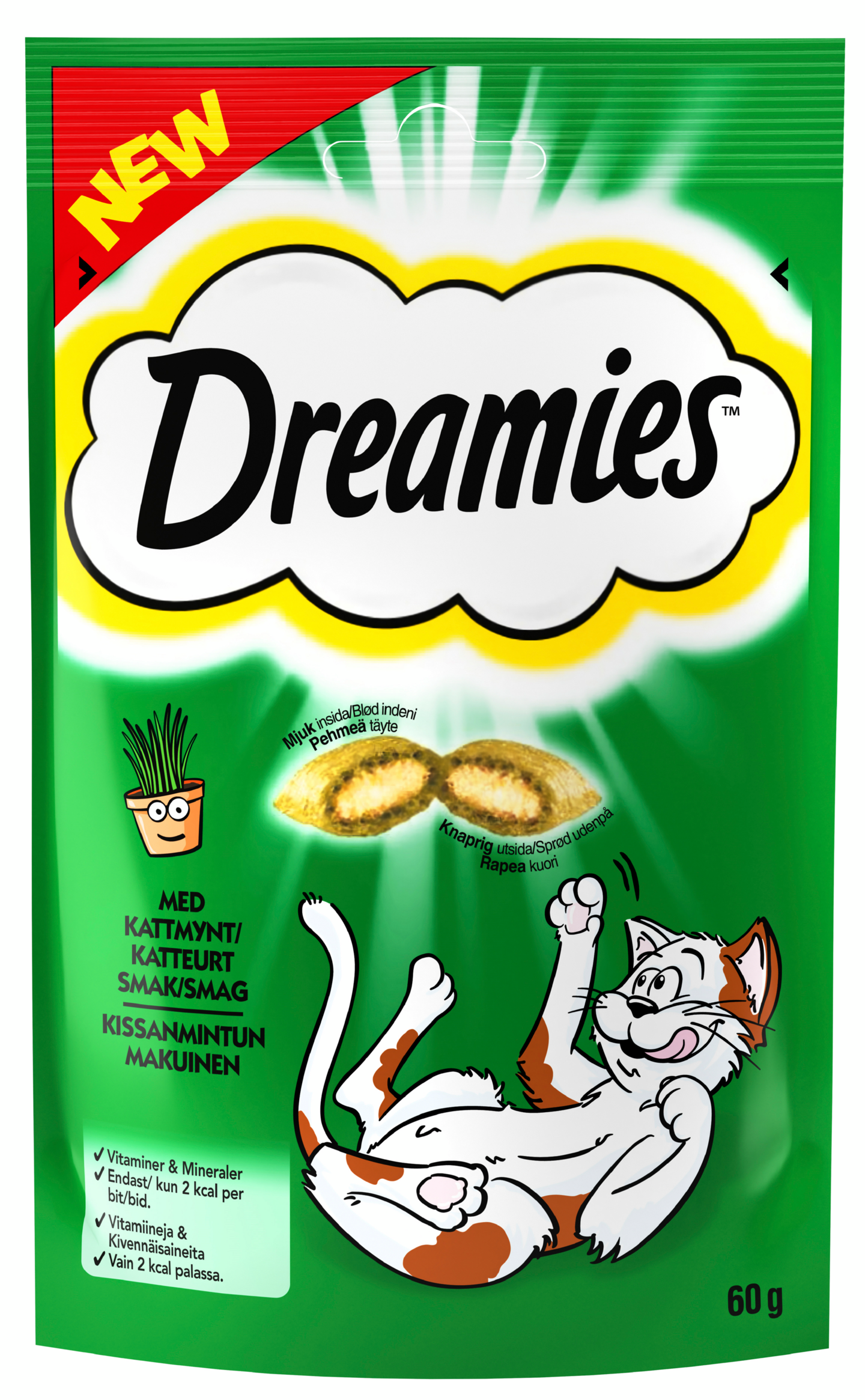 Dreamies Kissanminttu 60g kissanherkku