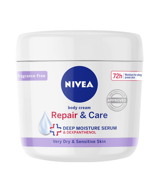 Nivea vartalovoide 400ml Repair & Care Fragrance-Free Body Cream