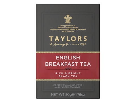 Taylors English Breakf musta tee 20ps