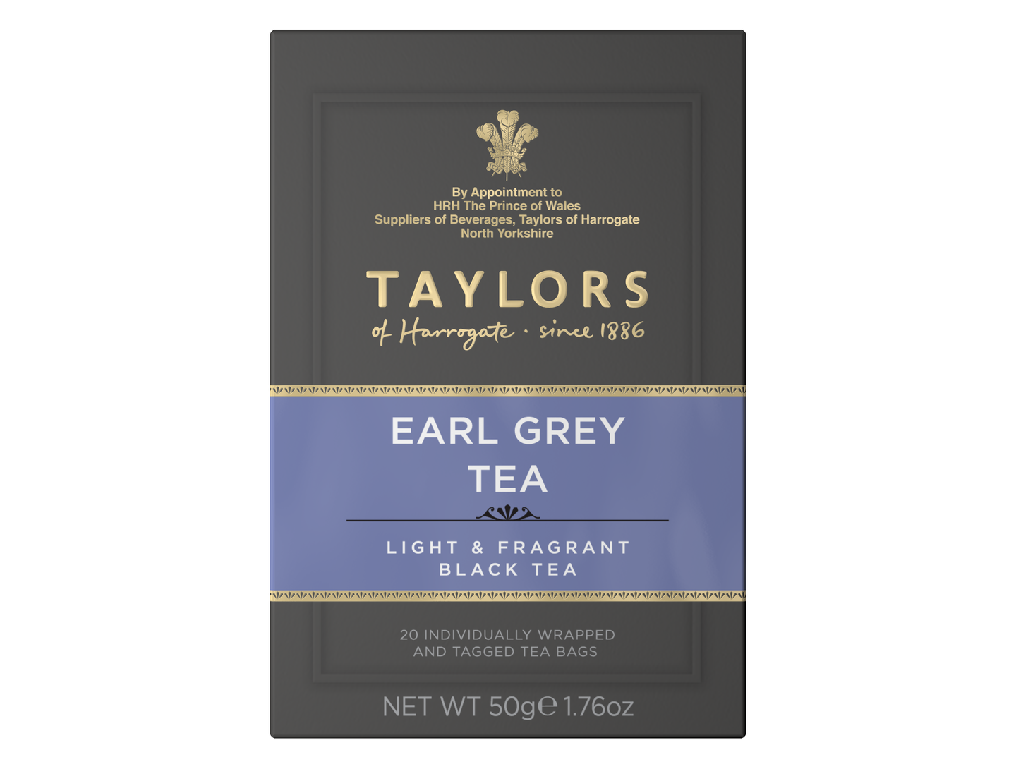Taylors Earl Grey musta tee 20ps