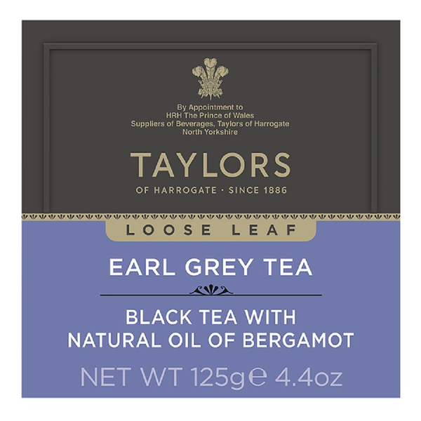 Taylors of Harrogate Earl Grey musta irtotee 125 g