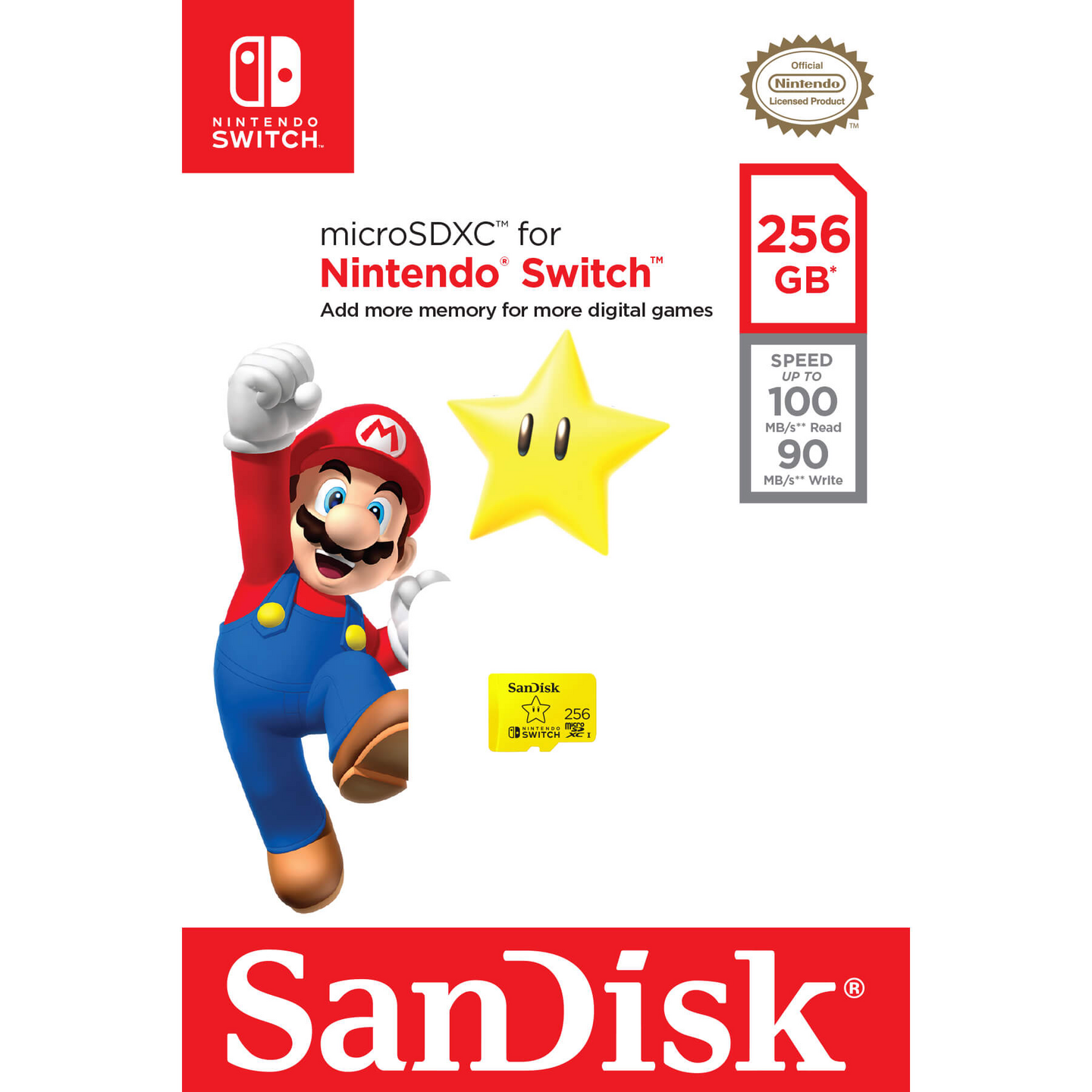 SanDisk Nintendo Switch 256 Gt MicroSDXC -muistikortti