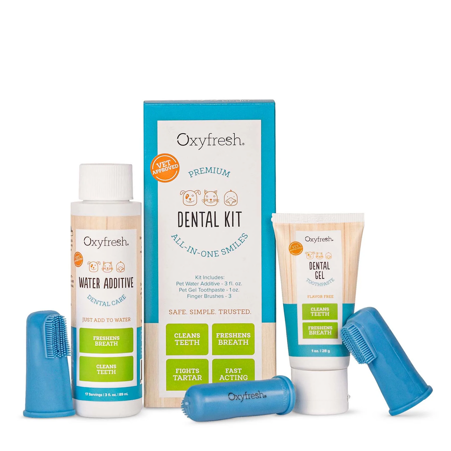 Oxyfresh dental kit kokeilupakkaus koirille ja kissoille