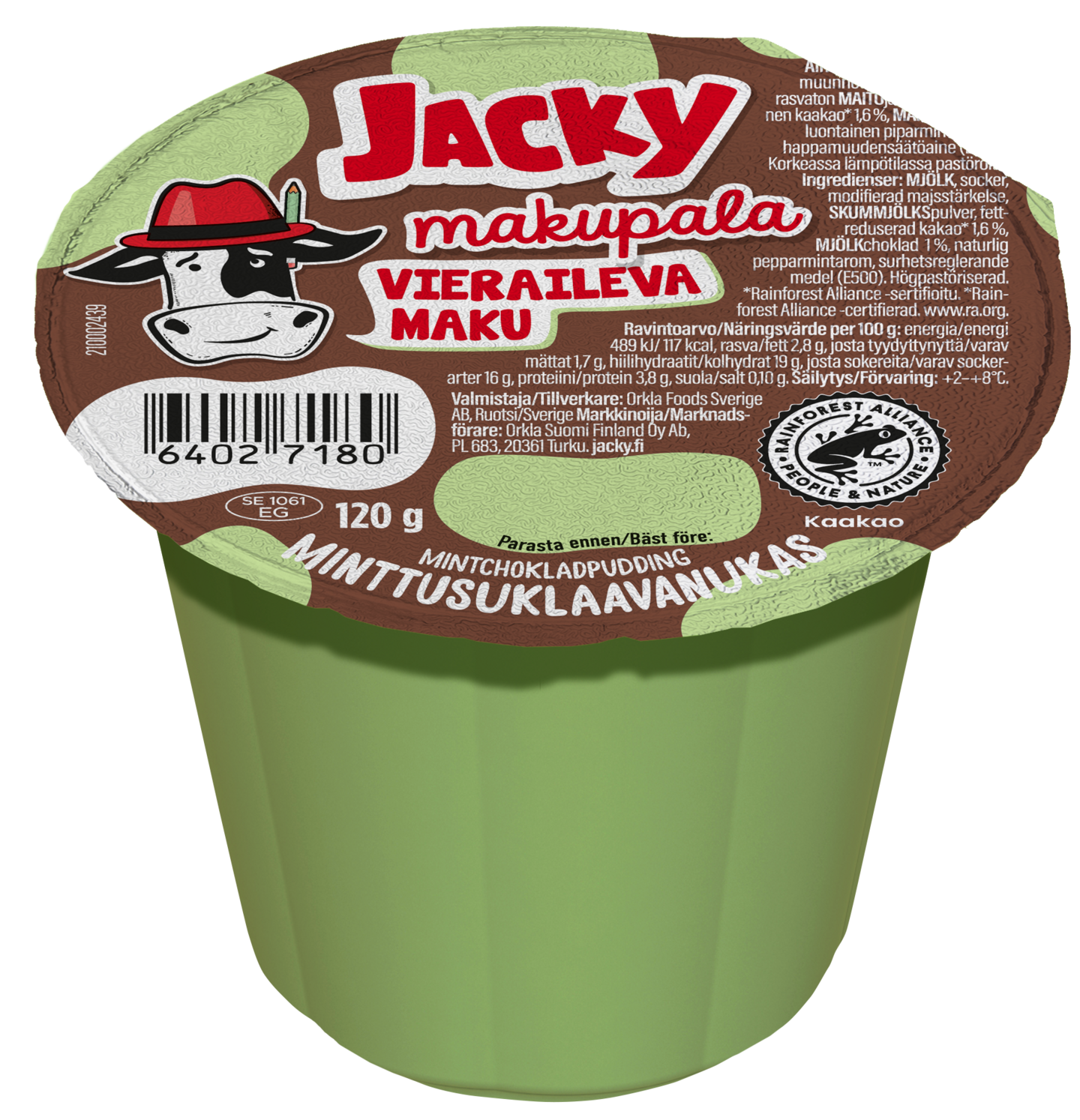 Jacky Makupala minttusuklaavanukas 120g