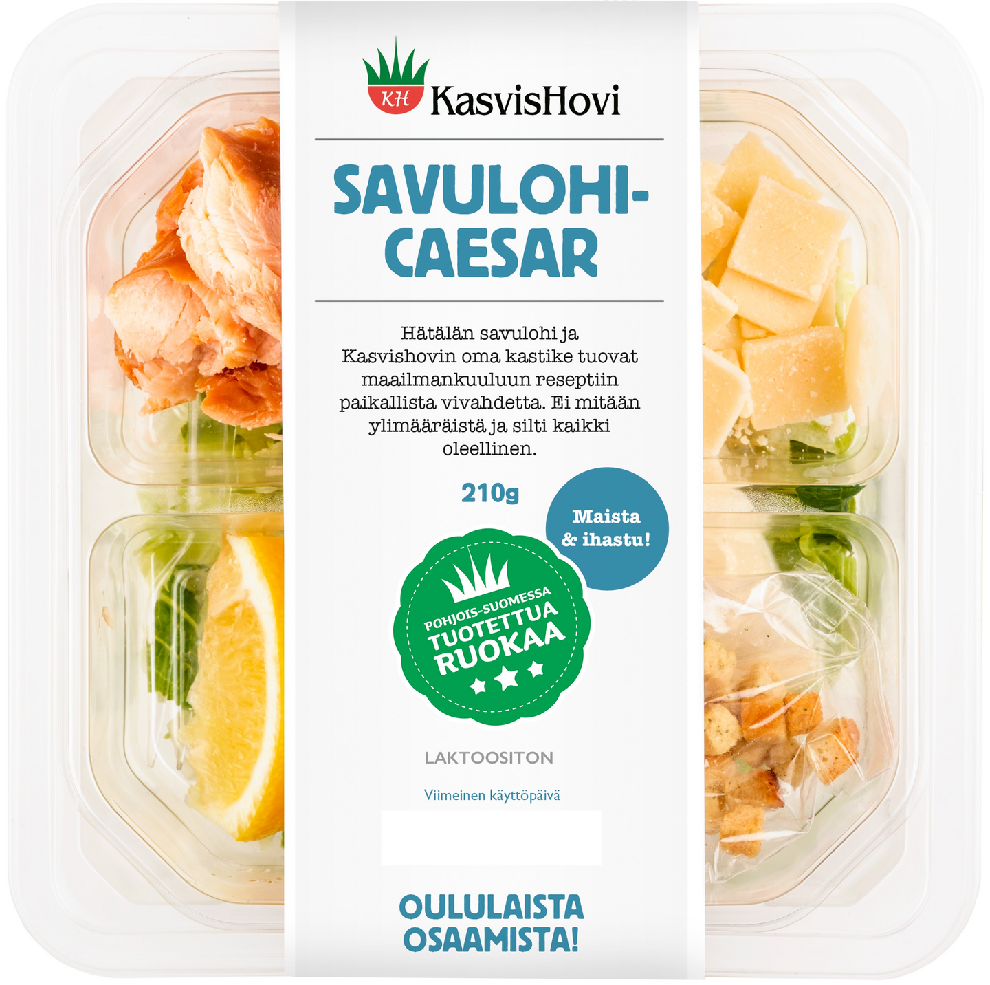 Kasvishovi savulohi-caesarsalaatti 210g