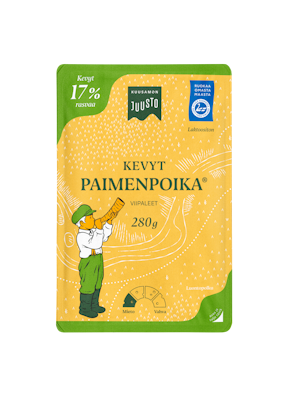 Kuusamon Juusto Paimenpoika kevyt kermajuustoviipaleet 17% 280 g