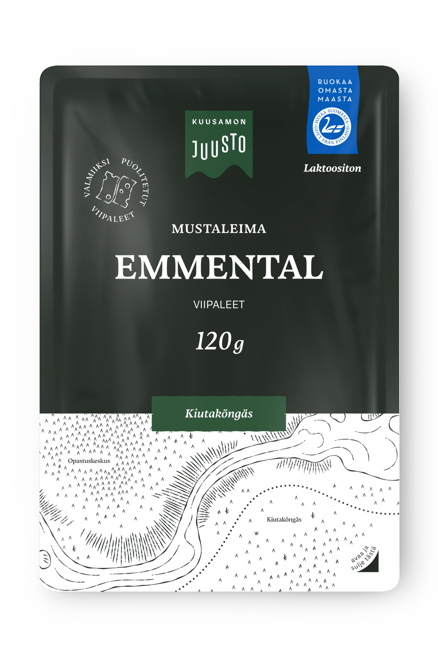 Kuusamon Juusto Mustaleima emment 120g