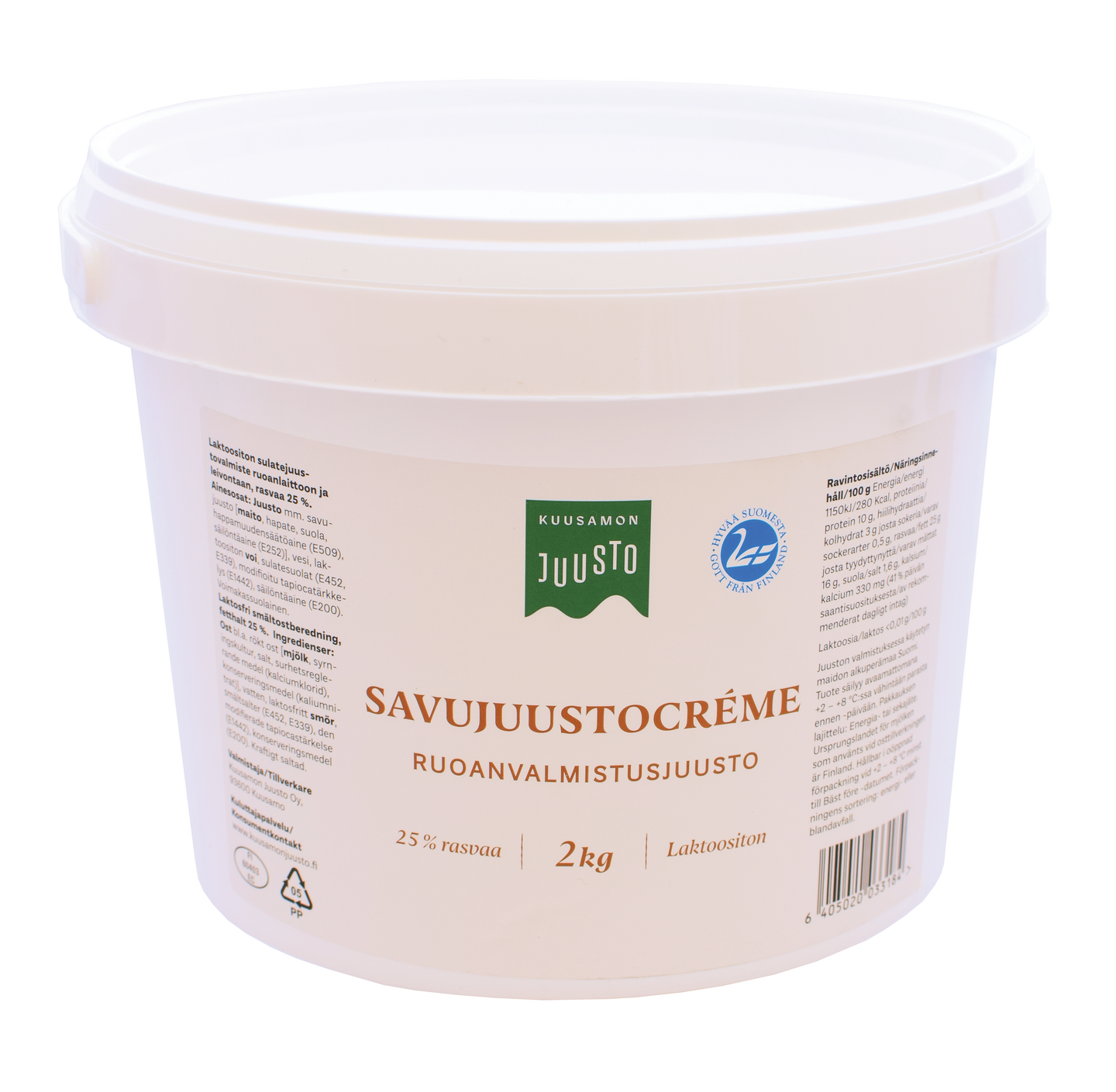 Kuusamon Juusto savujuustocreme 2kg laktoositon