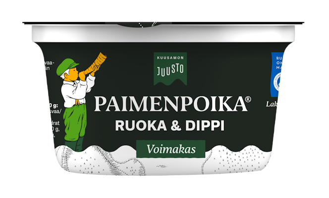 Kuusamon Juusto Paimenpoika Ruoka & Dippi sulatejuusto voimakas 200 g