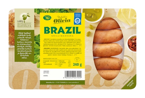 Makuliha Olivia Brazil grillimakkara 240g | K-Ruoka Verkkokauppa