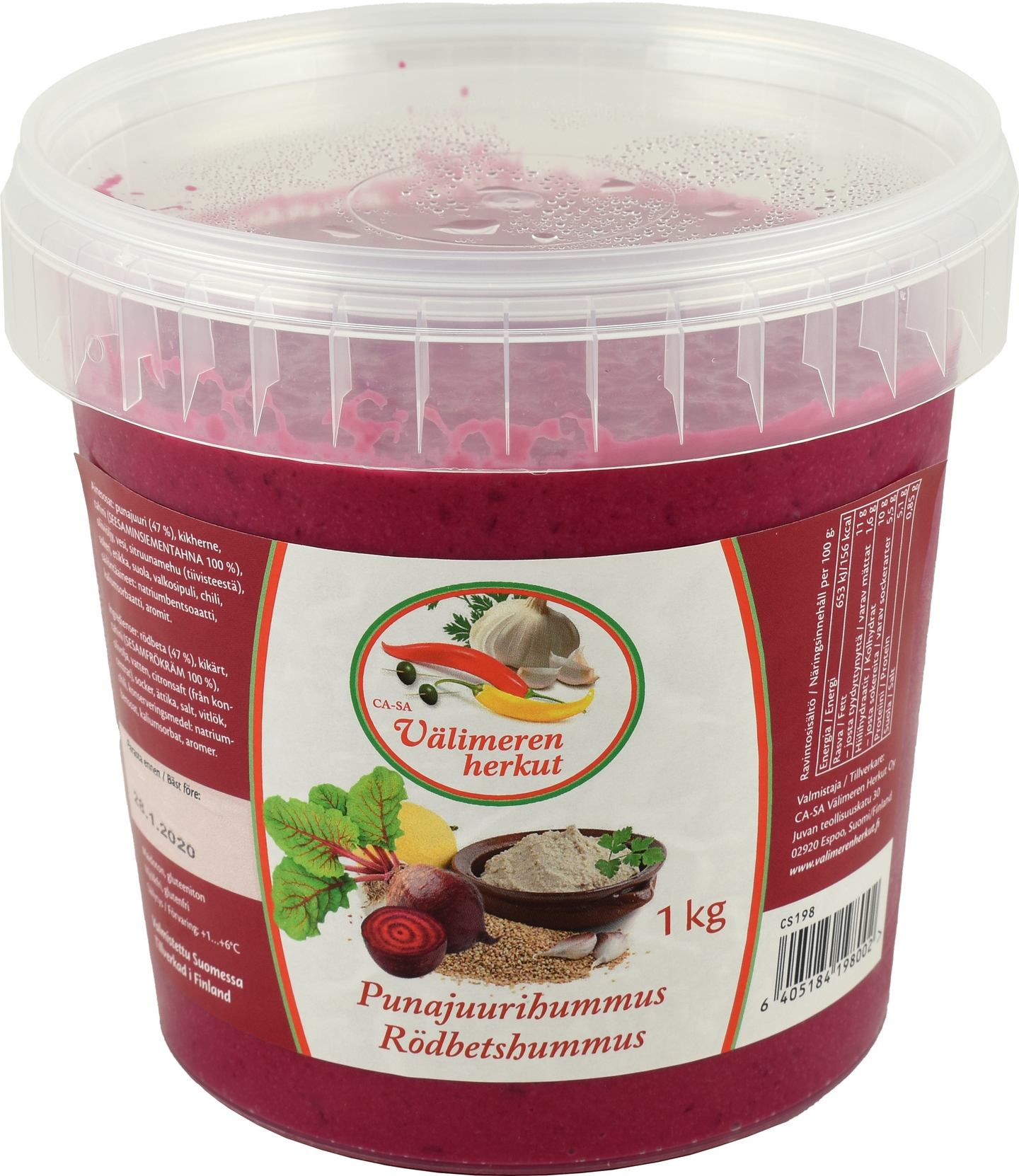 Välimeren herkut punajuurihummus 1kg