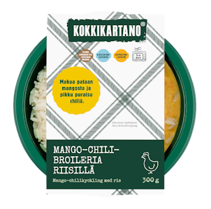 Kokkikartano mango-chilibroileripata riisillä 300g