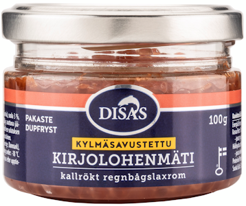 Disas Kylmäsavustettu kirjolohenmäti 100g pakaste