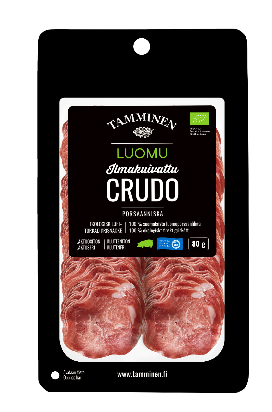 Tamminen Ilmakuivattu Crudo 80g luomu