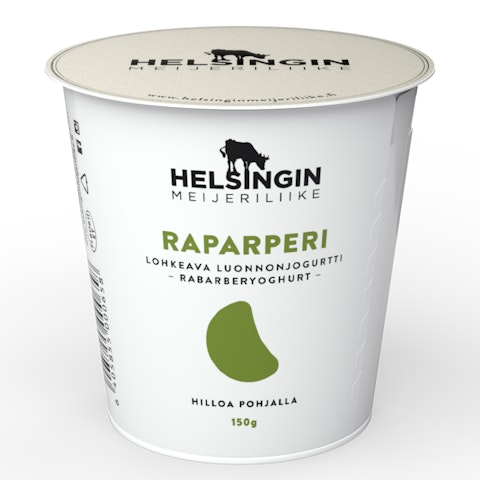 Helsingin Meijeriliike luonnonjogurtti 150g raparperi
