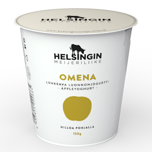 Helsingin Meijeriliike luonnonjogurtti 150g omena