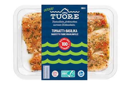 Saimaan Tuore tomaatti-basilika maustettu kirjolohifilee 290g ASC