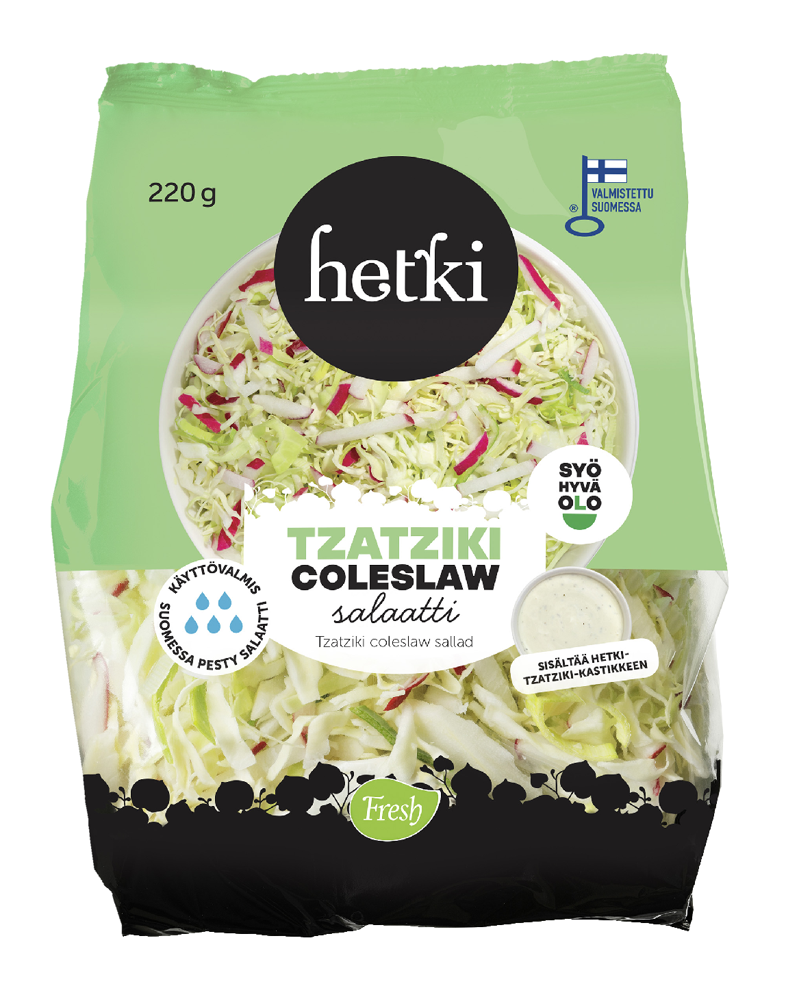 Fresh Hetki Tzatziki coleslaw salaatti 220g | K-Ruoka Verkkokauppa