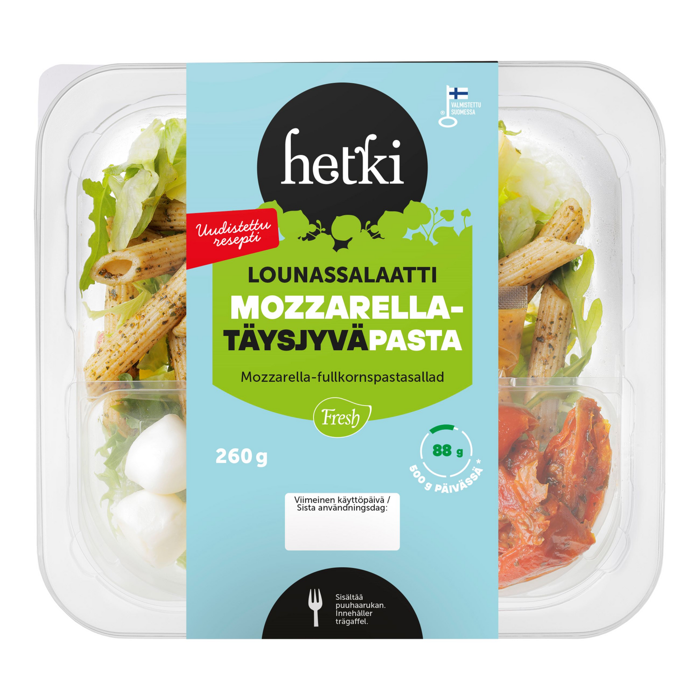 Fresh Lounassalaatti mozzarella-pasta salaatti 260g | K-Ruoka Verkkokauppa