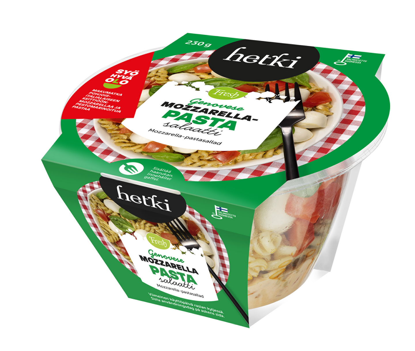 Fresh Hetki mozzarella-pasta bowl genovese 230g | K-Ruoka Verkkokauppa