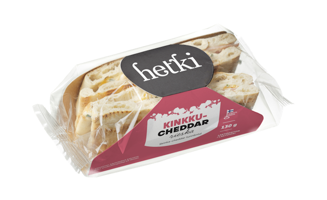 Hetki kinkku-cheddar rieska 130g