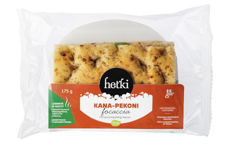 Hetki focaccia kana-pekoni 175g