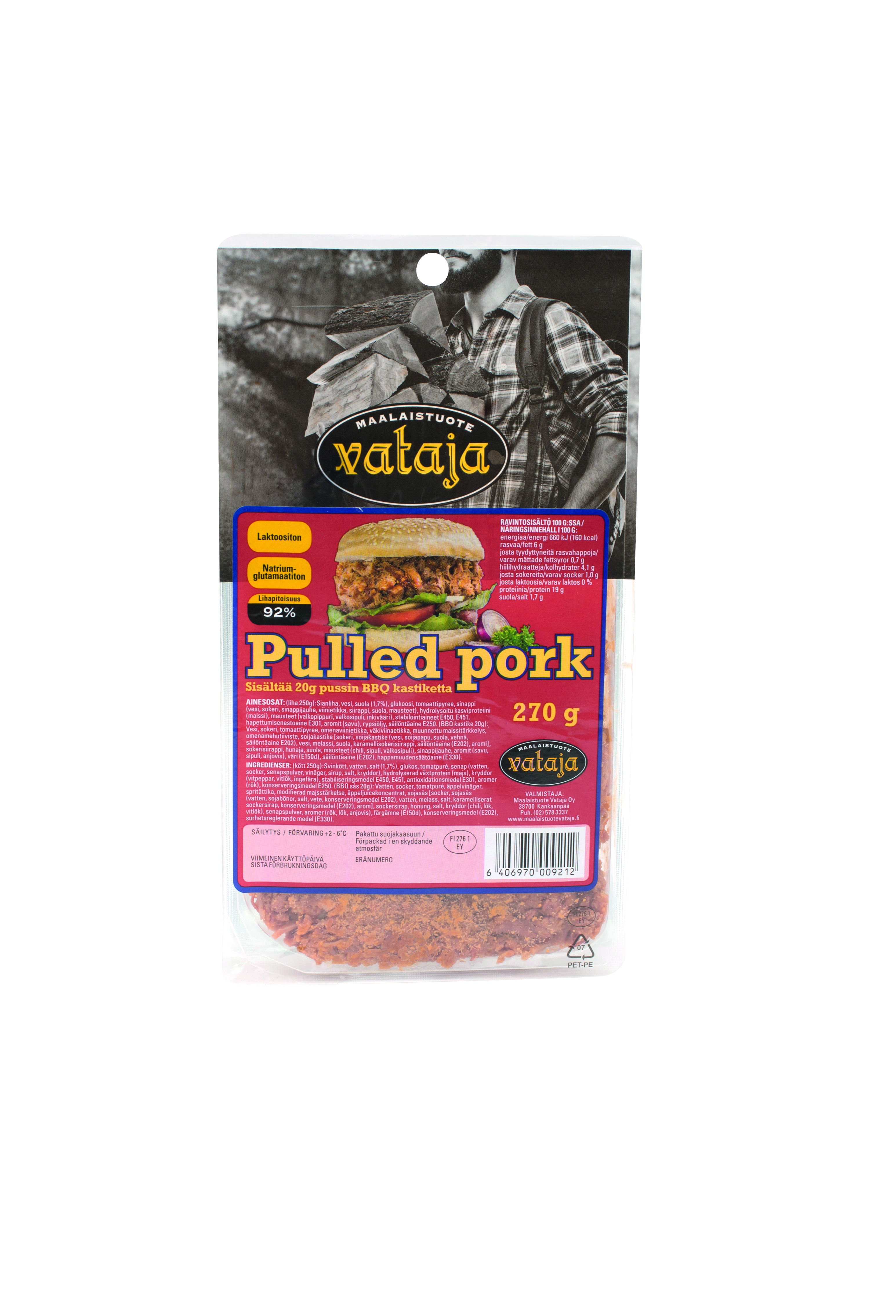 Vataja Pulled pork 270g | K-Ruoka Verkkokauppa