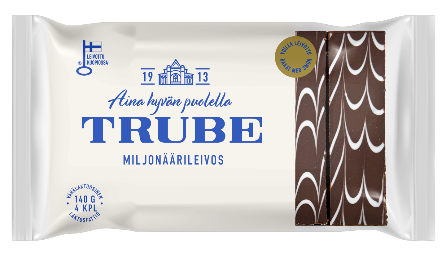 Trube Miljonäärileivos 4kpl/140g muroleivos karamellitäyte ja suklaanmakuinen tryffelikuorrute