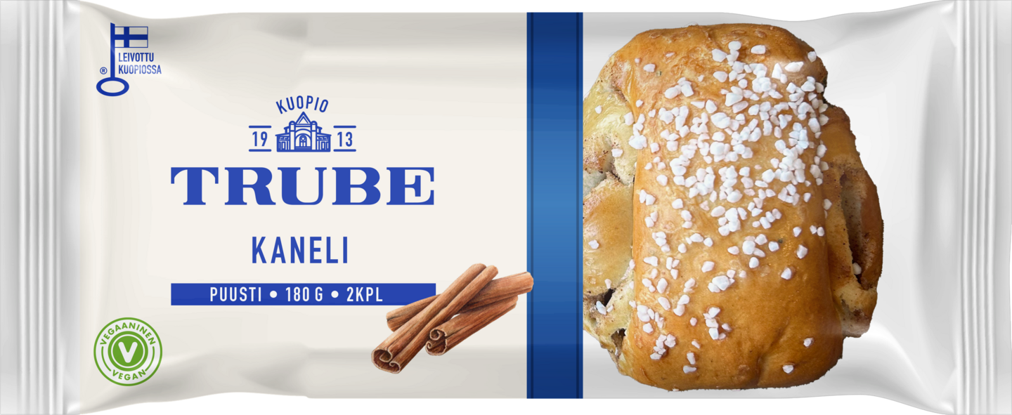 Trube kanelipuusti 2kpl/180g kanelitäytteinen pulla