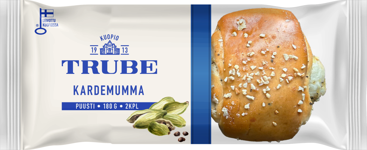 Trube kardemummapuusti 2kpl/180g kardemummatäytteinen pulla