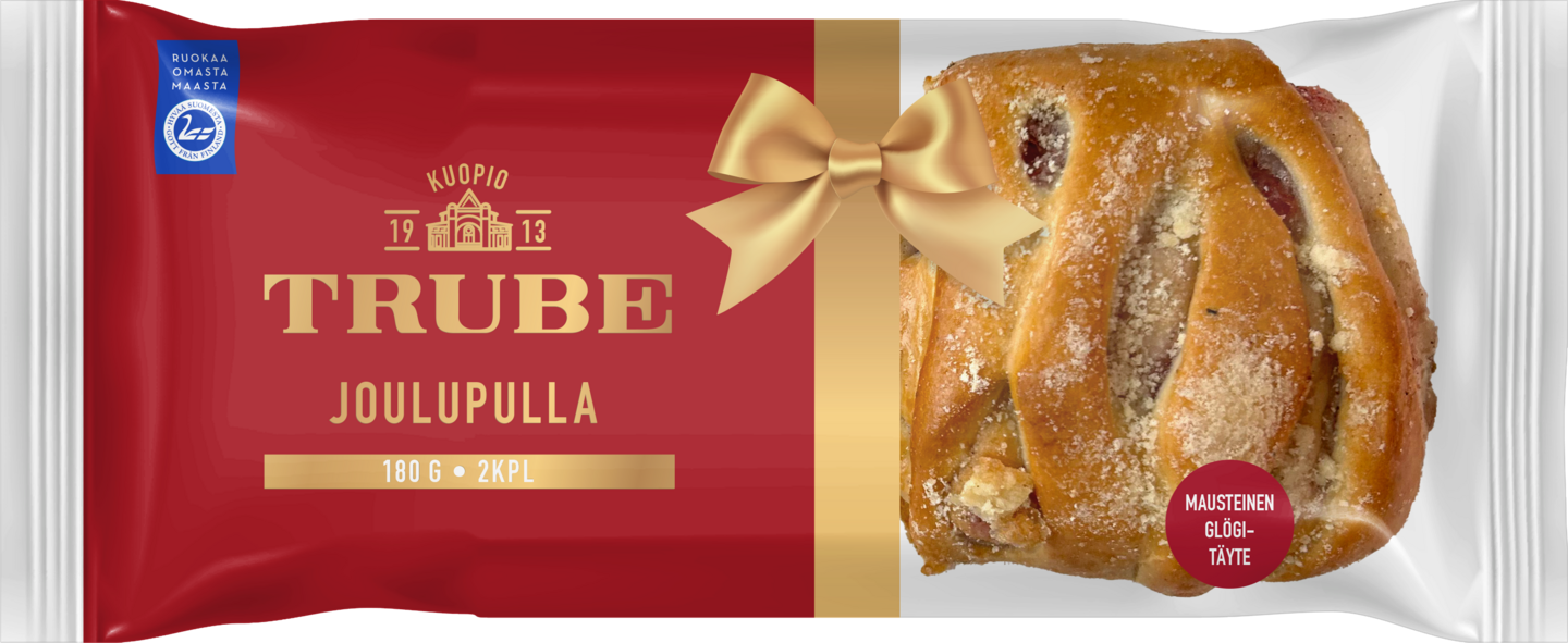 Trube joulupulla 2kpl/180g glögitäytteinen pulla