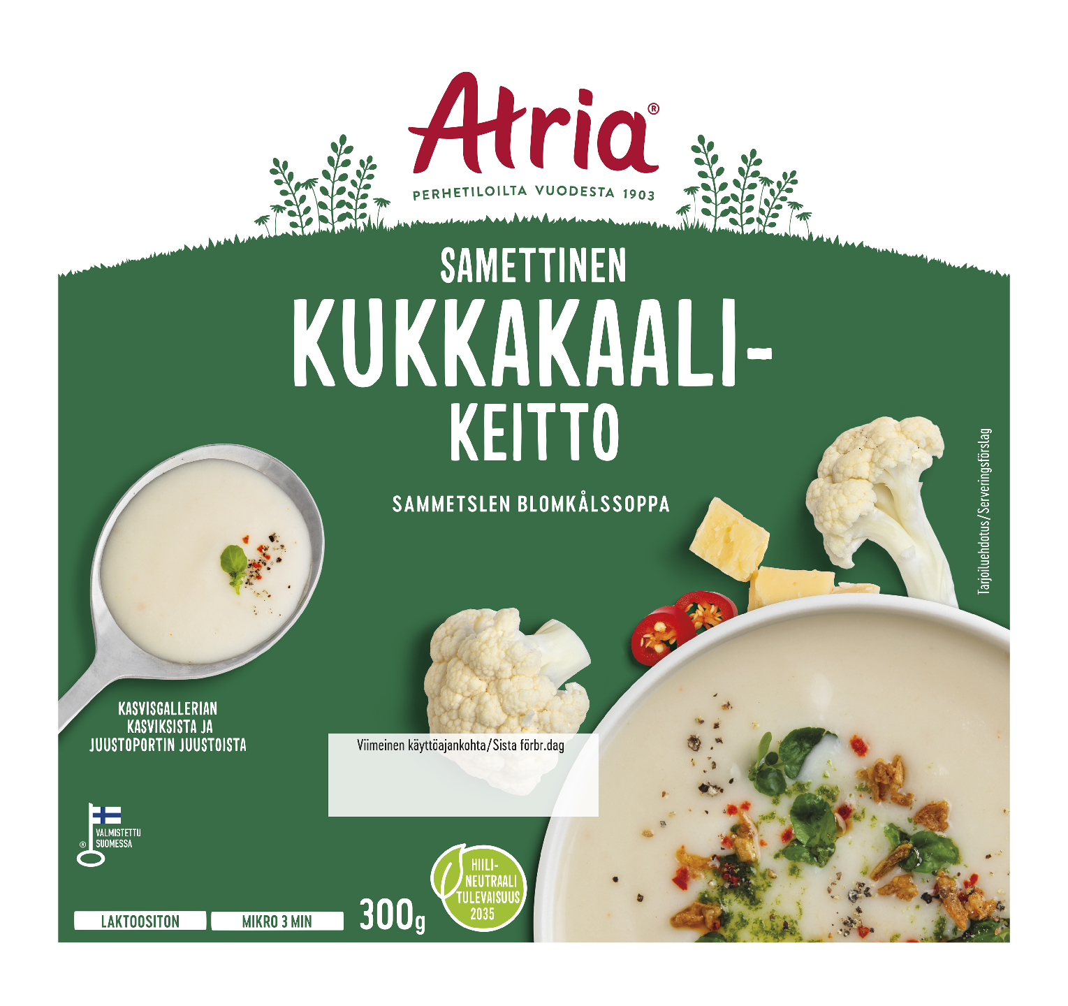 Atria samettinen kukkakaalikeitto 300g