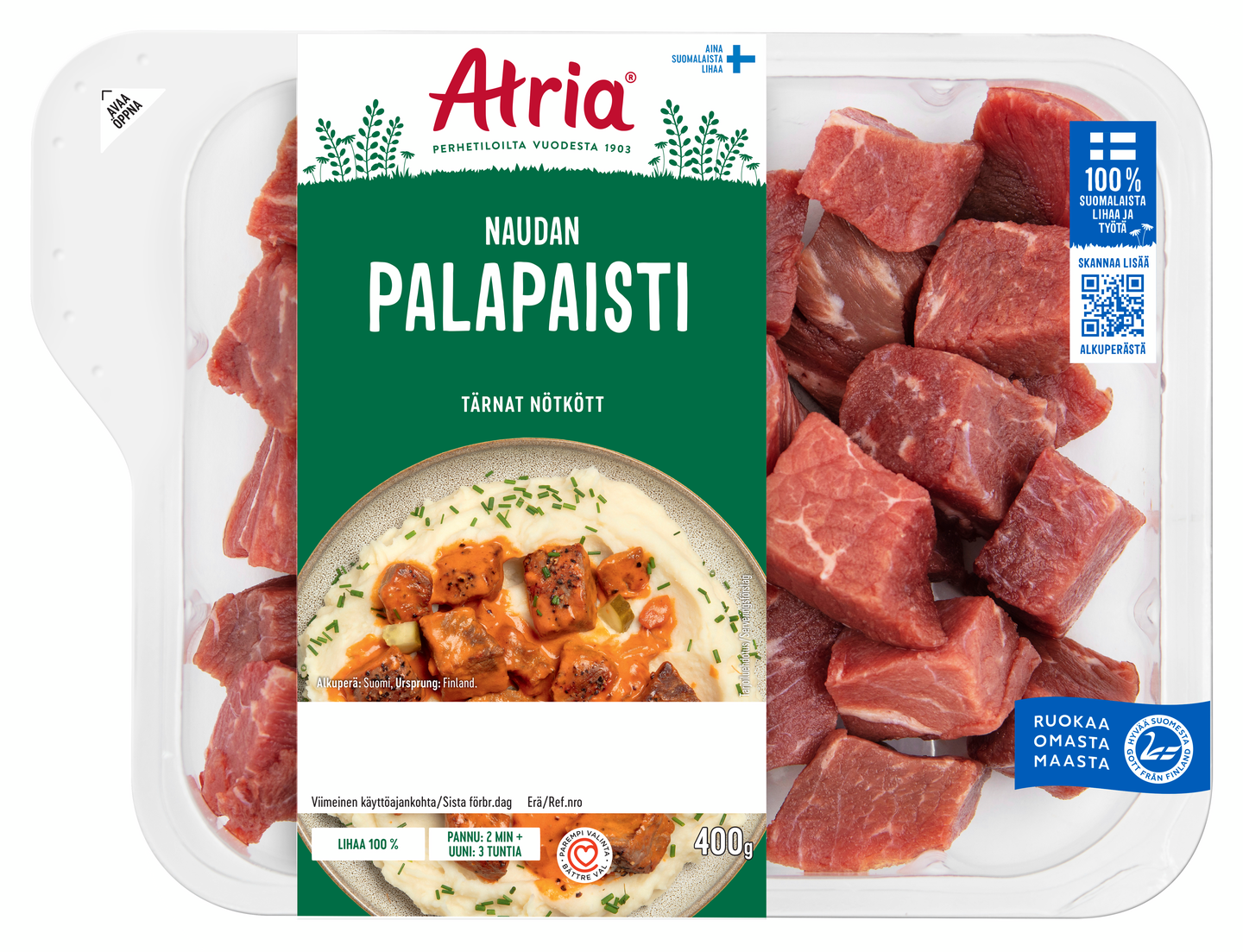 Atria Naudan palapaisti 400 g
