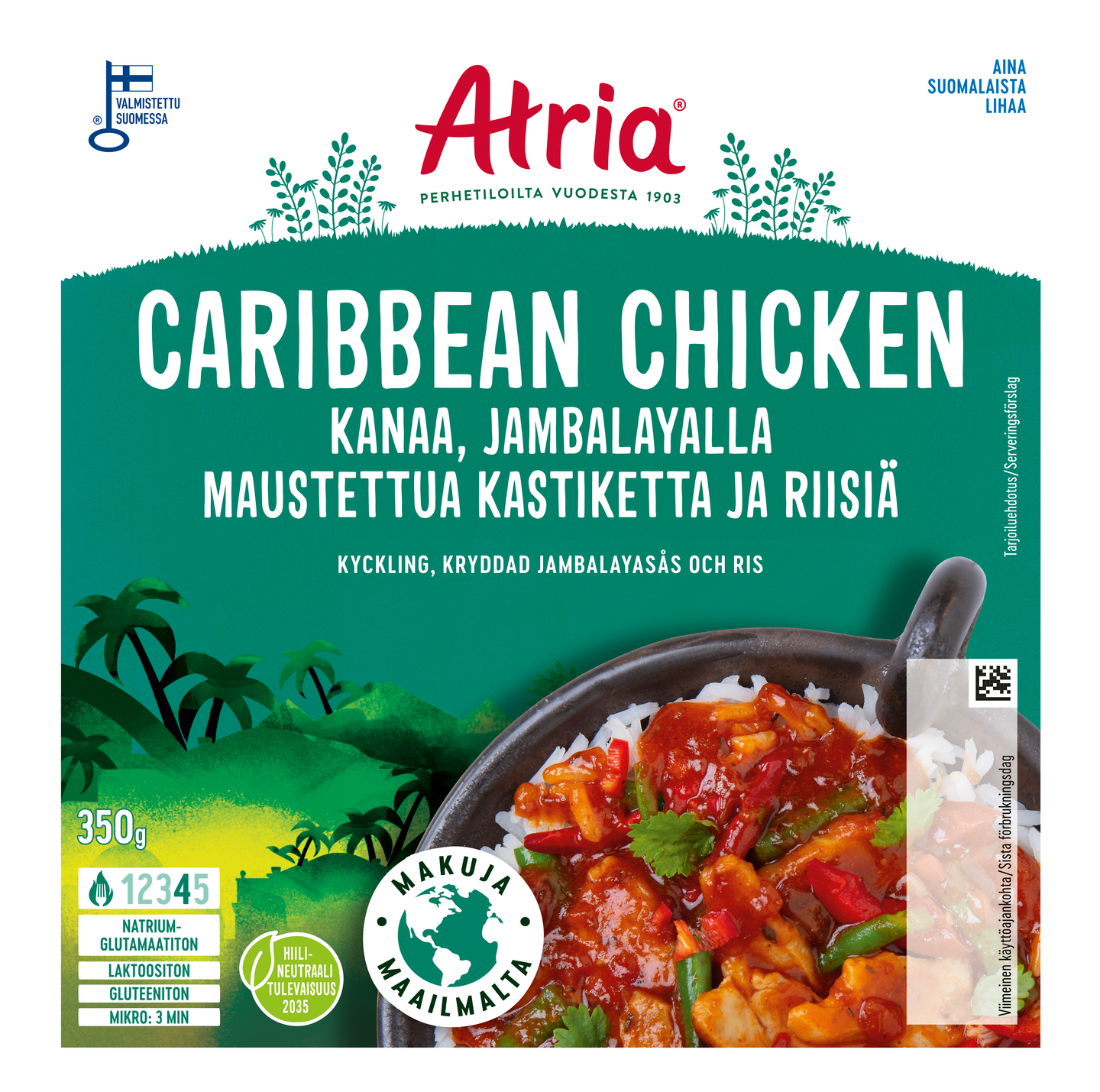 Atria Caribbean chicken 350g | K-Ruoka Verkkokauppa