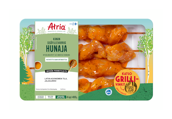 Atria broilerin sisäfileevarras 400g hunajamarinoitu